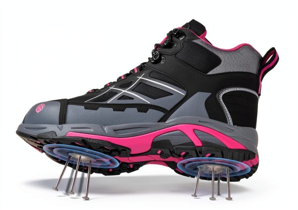 Steel Toe Boots Women LARNMERN Lightweight Industrial Work Safety Pink-8