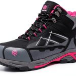 Steel Toe Boots Women LARNMERN Lightweight Industrial Work Safety Pink-0