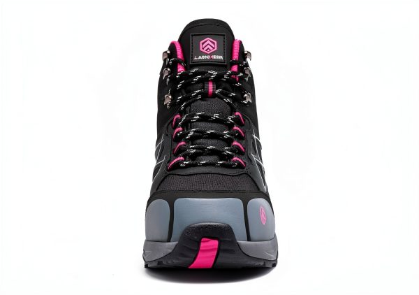 Steel Toe Boots Women LARNMERN Lightweight Industrial Work Safety Pink-6