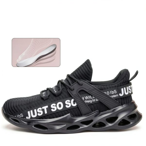 Furuian Steel Toe Shoes for Men Women Lightweight Slip On Safety Work Shoes Comfortable Steel Toe Sneakers-4