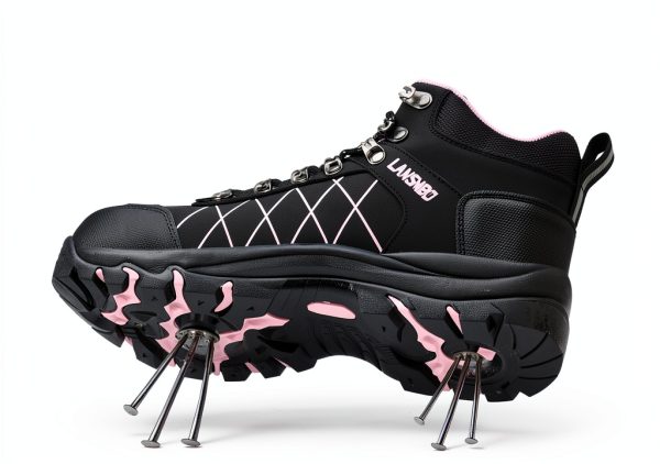 Waterproof Steel Toe Boots for Women Wide Width Non Slip Work Shoes Lightweight Slip Resistant Safety Toe Sneakers Indestructible Construction Composite Toe Footwear-4