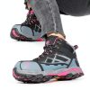 Steel Toe Boots Women LARNMERN Lightweight Industrial Work Safety Pink-1