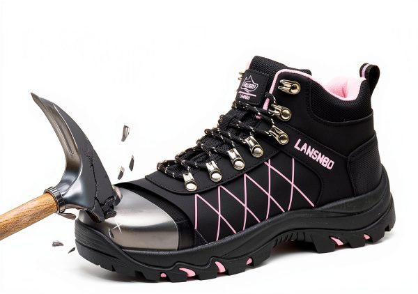 Waterproof Steel Toe Boots for Women Wide Width Non Slip Work Shoes Lightweight Slip Resistant Safety Toe Sneakers Indestructible Construction Composite Toe Footwear-2