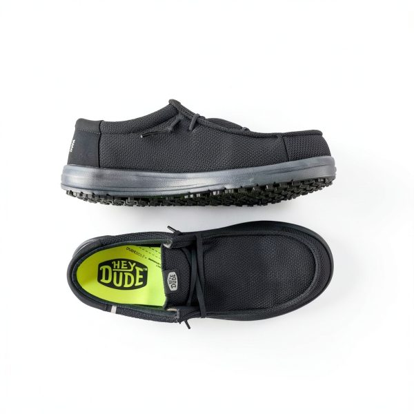 HEYDUDE Women Wendy Work CT Slip Resistant Composite Toe Shoes Black-3