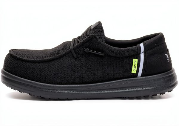 HEYDUDE Women Wendy Work CT Slip Resistant Composite Toe Shoes Black-0