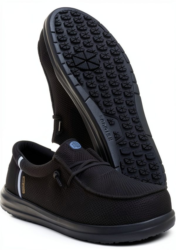 HEYDUDE Women Wendy Work CT Slip Resistant Composite Toe Shoes Black-6