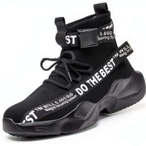 Furuian Steel Toe Shoes Comfortable Safety Sneakers for Men Women-0