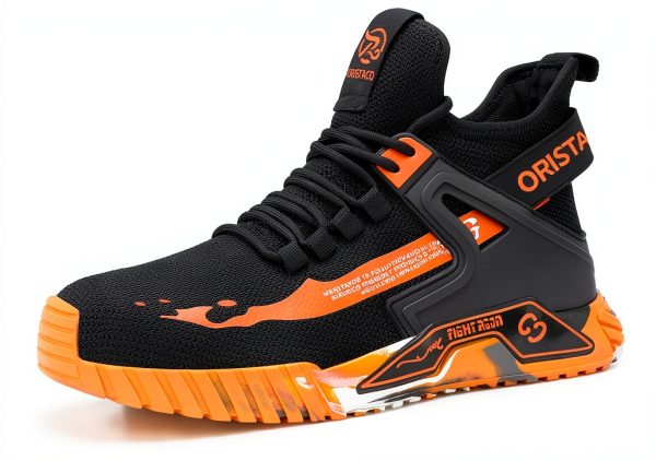 ORISTACO Work Safety Crew Boots Breathable Steel Toe Sneakers-0