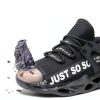 Furuian Steel Toe Shoes for Men Women Lightweight Slip On Safety Work Shoes Comfortable Steel Toe Sneakers-2