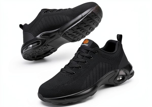 FENLERN Steel Toe Shoes for Women Lightweight Medium and Wide Size Safety Shoes Comfortable Work Shoe Sneakers Indestructible Colchón de Aire Zapatos de Trabajo para Mujer-0