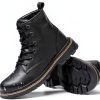 Steel Toe Boots Waterproof Lightweight Safety Work Boots 6" Black-4