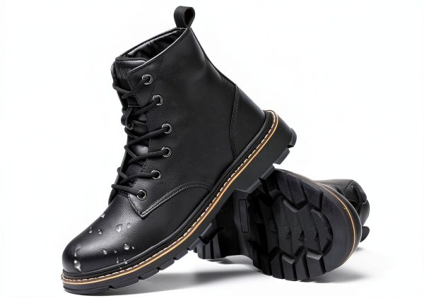 Steel Toe Boots Waterproof Lightweight Safety Work Boots 6" Black-4
