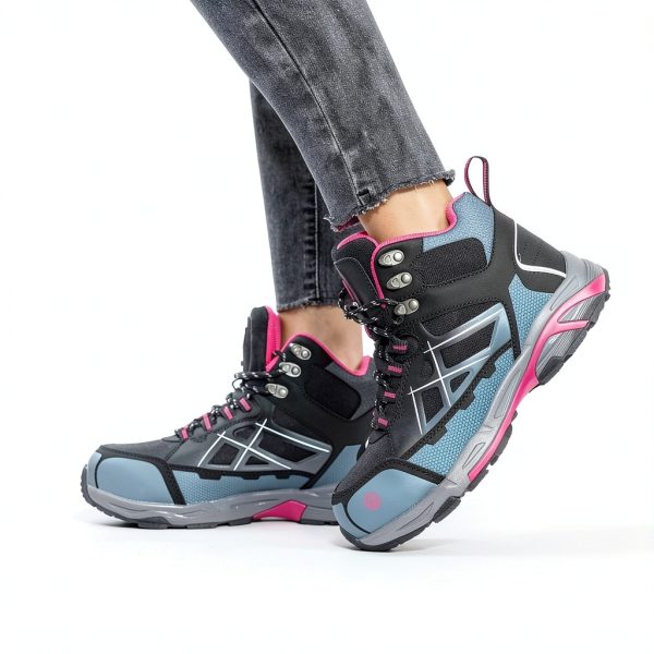 Steel Toe Boots Women LARNMERN Lightweight Industrial Work Safety Pink-2