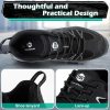 Steel Toe Shoes ISOOUS Work Safety Footwear Breathable Lightweight-3
