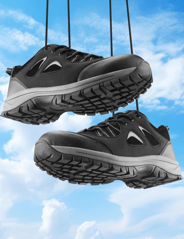 Steel Toe Shoes ISOOUS Work Safety Footwear Breathable Lightweight-8