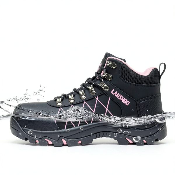 Waterproof Steel Toe Boots for Women Wide Width Non Slip Work Shoes Lightweight Slip Resistant Safety Toe Sneakers Indestructible Construction Composite Toe Footwear-1